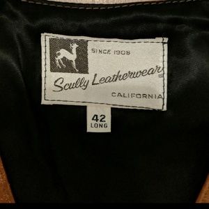 Marys Vest...Scully brown leather vest. 42 long
